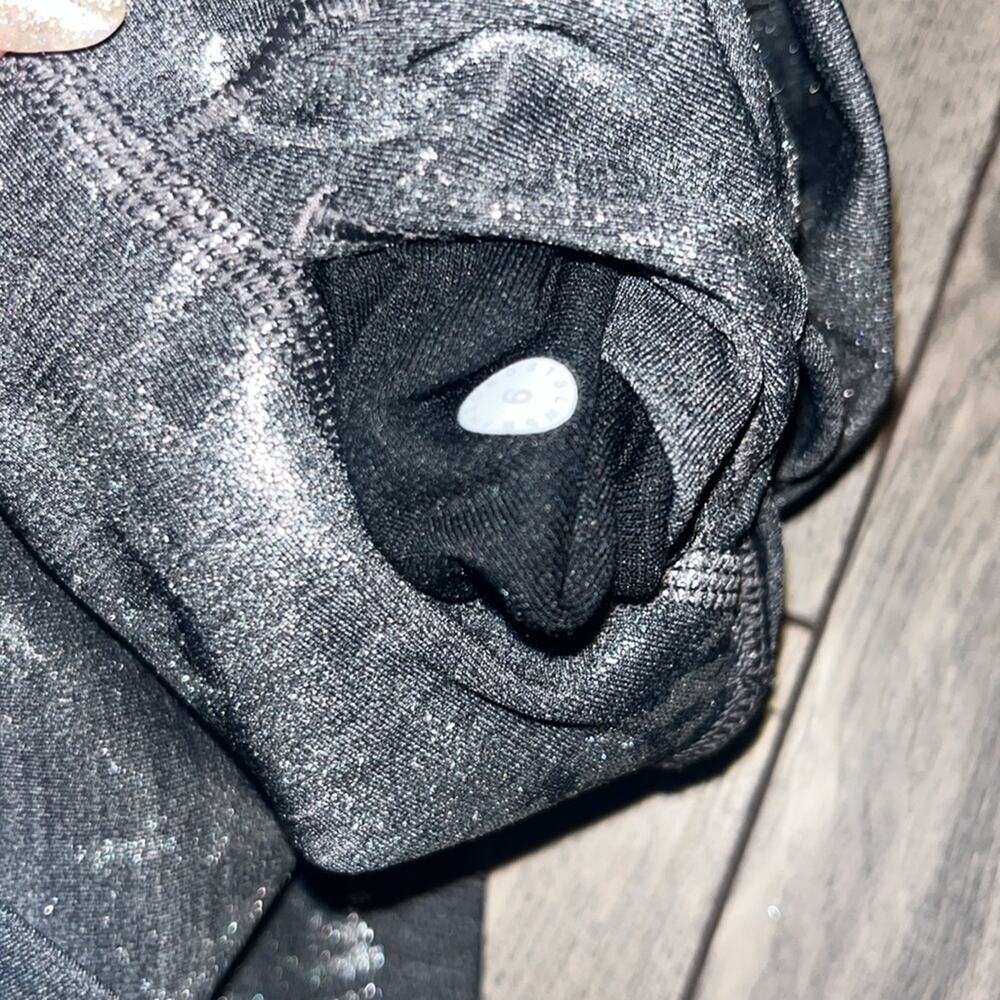 lululemon Leggings RARE Print Metallic Silver 6 Pants Wunder Under HR Tight Foil - Picture 4 of 5